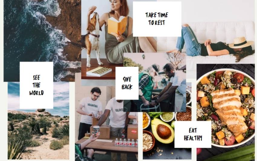 Vision Board Life Goals Photo Collage