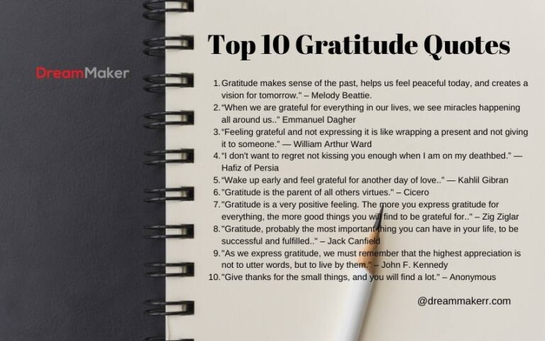 89+ Gratitude Quotes For A Very Grateful Life - DreamMaker