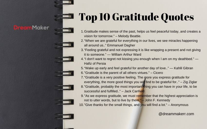 Top 10 Gratitude Quotes